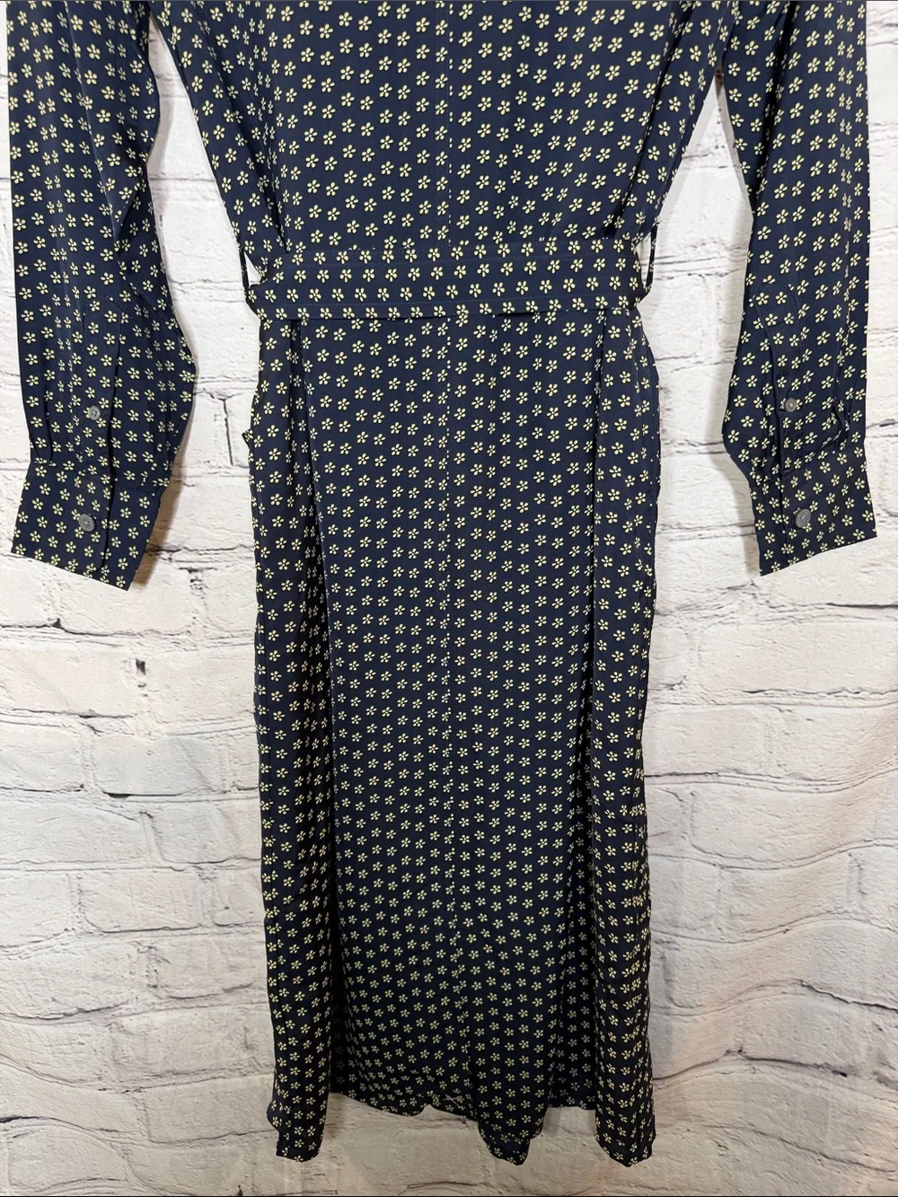 J. Crew Navy Micro Floral Wrap Dress Size 0 Brand New W/Tags